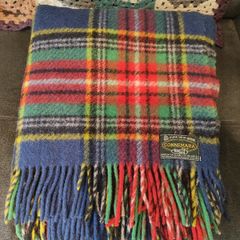 Foxford Connemara plaid 100% wool throw