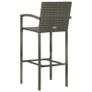 5 Piece Garden Bar Set Poly Rattan Grey Image 9