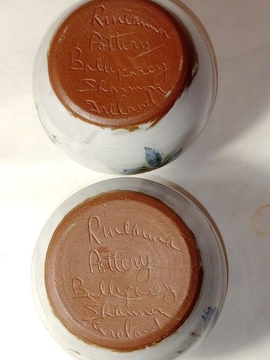 Irish Art Pottery Miniature Vases x 2