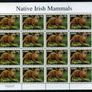 2002 Ireland Native Irish Mammals (41c Badger, 50c Otter, 57c Red Squirrel & E1 Hedgehog) Commemorative Stamp Sheetlet 1A1A1A1A Mint Never Hinged (MNH) Image 2