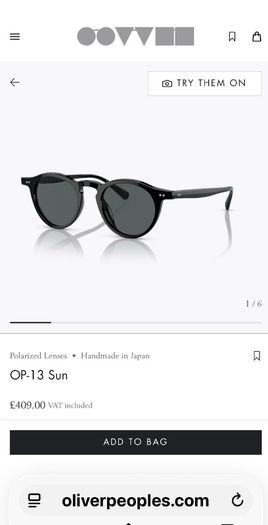 Oliver Peoples  OP13 Sunglasses