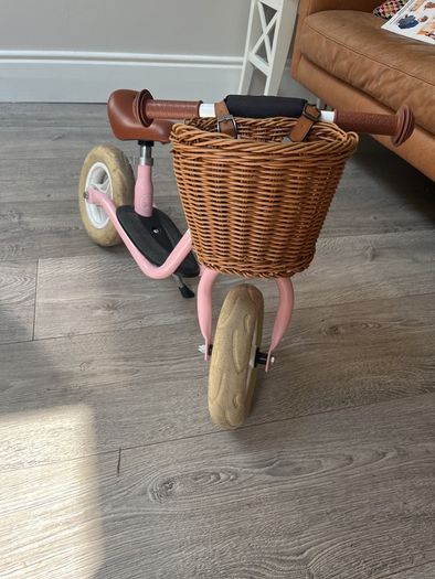 Puky balance bike with basket