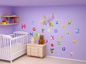 Animal Letters ALPHABET Nursery Children Room Wall Stickers