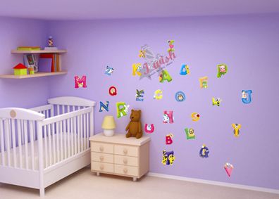 Animal Letters ALPHABET Nursery Children Room Wall Stickers