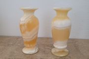 Vintage pair of onyx vases