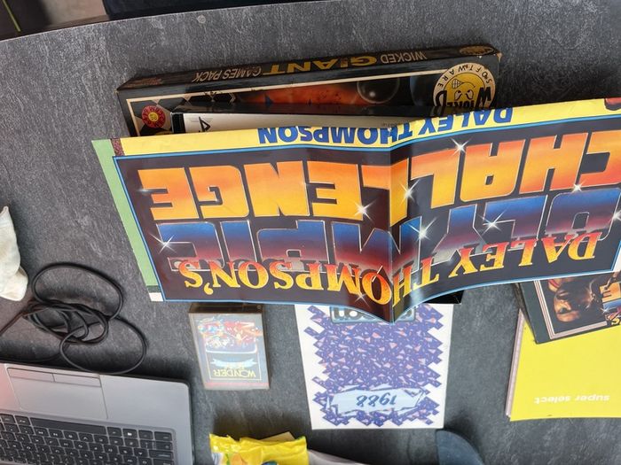 Commodore 64 (C64) Action Game Bundle - Daley Thompson Deluxe Box, Wonder Boy, 50-Game Pack