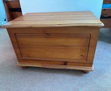 Solid pine blanket box