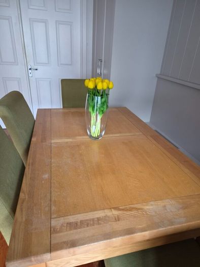 Solid Oak Dining Table and chairs