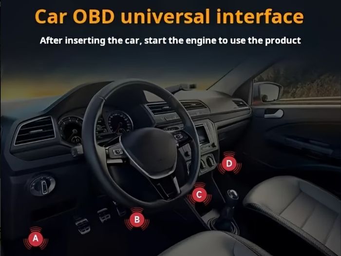 Professional OBD2 Diagnostic Scanner Tool, USB-Powered Engine Fault Detector,