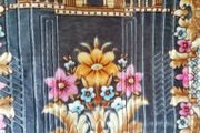 3in1 Matching Set: Grey Persian Style Rug + Home Decoration + Small Lamp