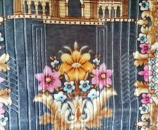3in1 Matching Set: Grey Persian Style Rug + Home Decoration + Small Lamp