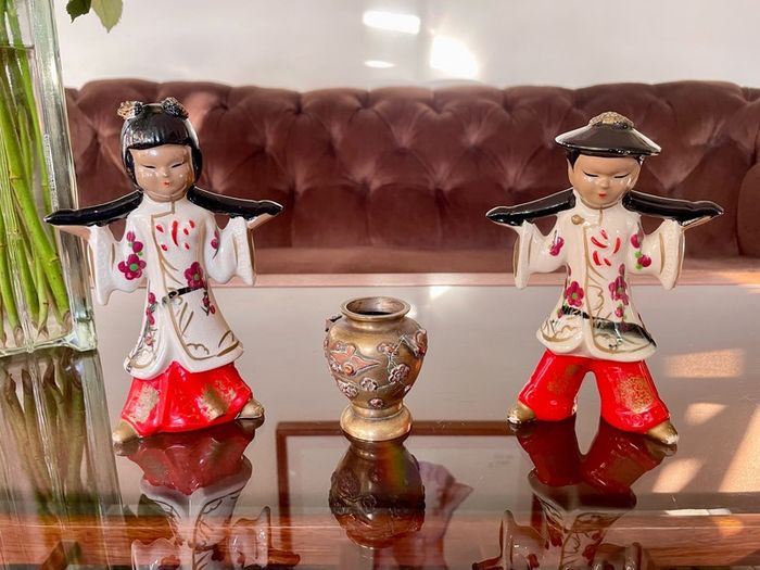 Rare Kitsch Mantle Decor 1950s