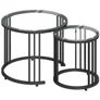 Round Nesting Coffee Tables Set of 2 Image 2