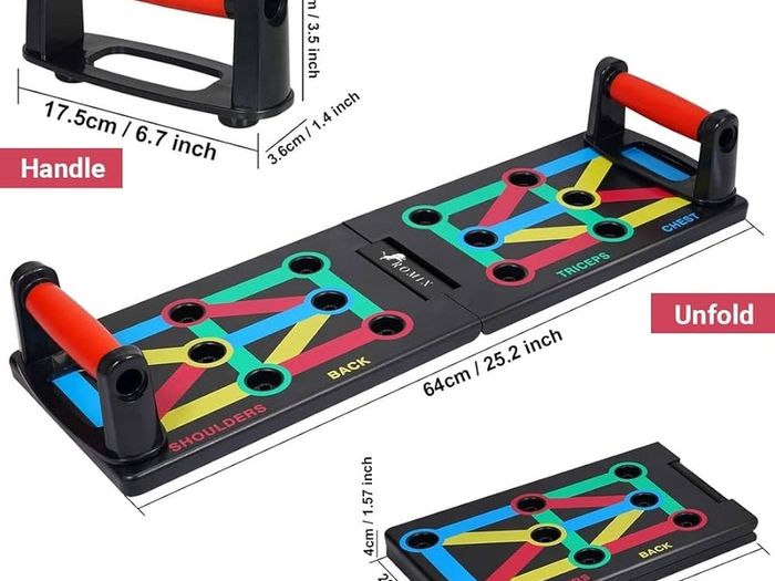 FREE EXPRESS SHIPPING Push Up Board, 12 in 1 Multifunctional Portable Press Up Board, Pushup Stand, Muscle Board Rack Strength Training Fitness Equipment Push Up Rack for Home Gym Exercise Body Building Workout