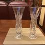 Two Galway Crystal vasesFURTHER  REDUCED in perfect condition , as just displayed .height is 9 inches . Image 2