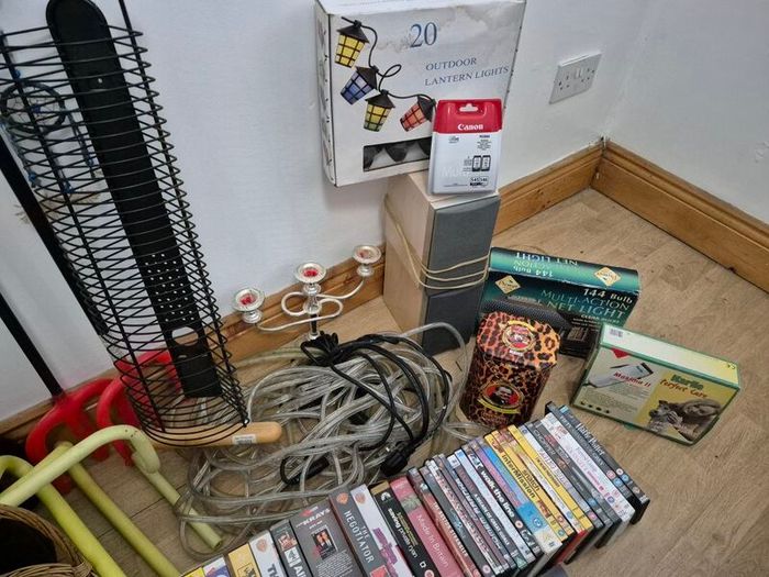 Huge Clearance Job Lot  Home, Christmas Lights, VHS/DVDs & Brand New Canon Ink