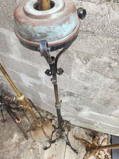 Victorian telescopic oil lamps