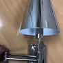 Polished Nickel Metal Light Swing Arm and Toggle Switch Image 4