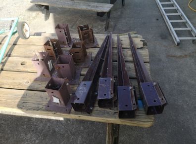 Garden beam supports