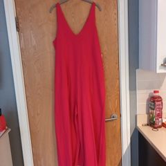 Dunnes  Stores Red Jump In Jumpsuit.  Size  L- 16-18.  B.N.W.T