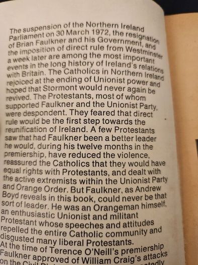 Brian Faulkner And The Ulster Unionism. By Andrew  Boyde. Paperback In Good Condition.