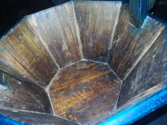 Beautiful hand made large wooden planter