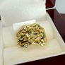 Silver Peridot & White Zircon "Waves of Renewal Ring Image 2