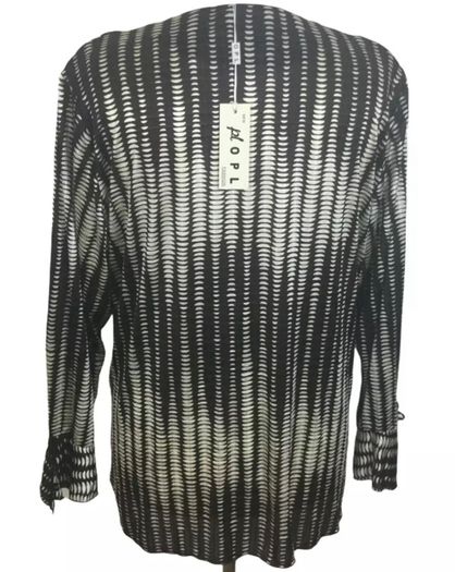 Ladies brand new brown and cream dressy top 2XL