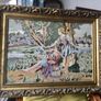 Large Vintage Framed Tapestry Image 2