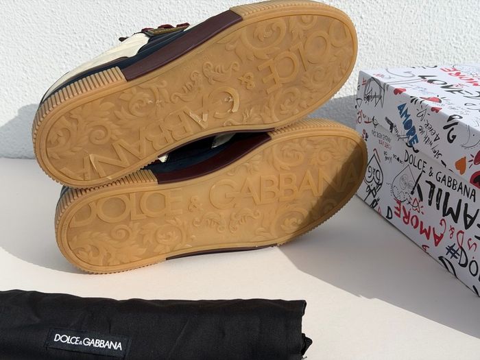Dolce & Gabbana Miami Low Sneaker - Navy/Bordeaux