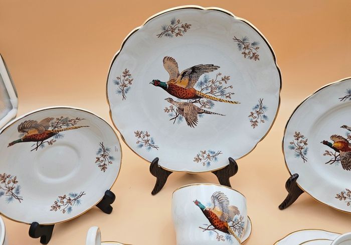 Vintage Arklow  pheasant pattern coffee set