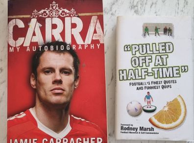 Football Book Bundle, Carra Autobiography & "Pulled Off at Half-Time"