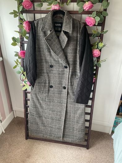 coat byoung herringbone double breast coat (36) oversized 10/12
