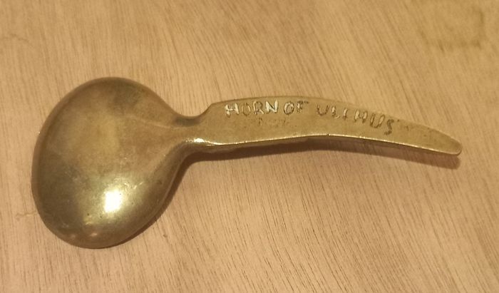 Decorative brass spoon, D18 post 3e