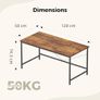 120x50 cm Computer Desk, Gaming Desk for Small Spaces, Modern Simple Style Desk for Home Office, Study Student Writing Desk, Brown Image 2