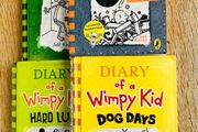 Diary of a Wimpy Kid x4 Books - Kids Series (2 Hardbacks)