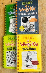 Diary of a Wimpy Kid Books x4 - 2 Hardbacks - Excellent Condition