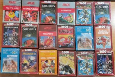Genuine Sealed Atari 2600 Video Games Bundle.