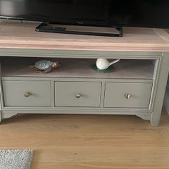 solid oak tv unit