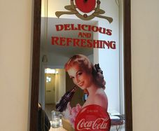 Coca Cola Clock & Mirror 74 cm x 38.5 cm
