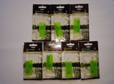 NEW - Set of 7 Fladen Open End 20g Feeders - Carp Tench Bream Feeder Method Pellet Dumbells Hybrid Roach