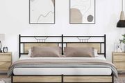 Metal Bed Frame without Mattress Sonoma Oak 193x201 cm