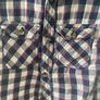 Navy white and red check short sleeve shirt Image 2