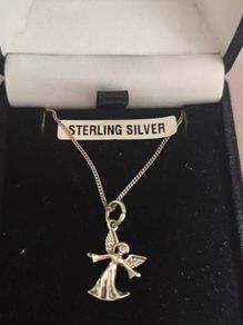 Sterling silver angel necklace