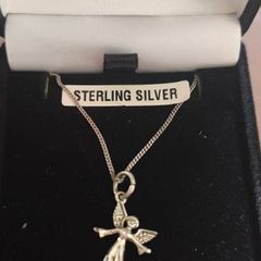 Sterling silver angel necklace