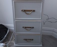 Pyramid Shaped Solid Real Teak Drawer Unit