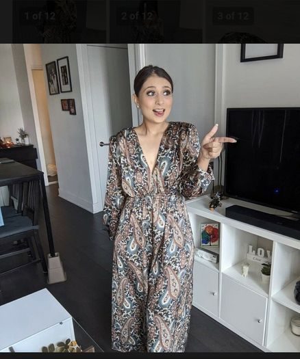 ZARA printed satin dress, bloggers favourite XS, new