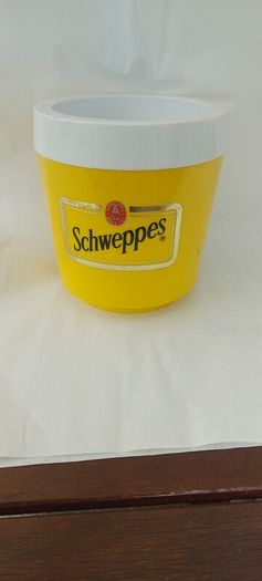 1980s Schweppes ice-bucket, unusual, hard to come by,used  condition, sold as seen, buyer collects or pays postage thank you,