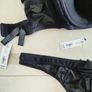 Ann Summers Ebony Set Bra 34F Thong s.10/38 Black Satin and Lace Image 9