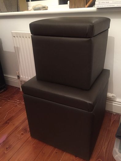 Storage seats faux leather